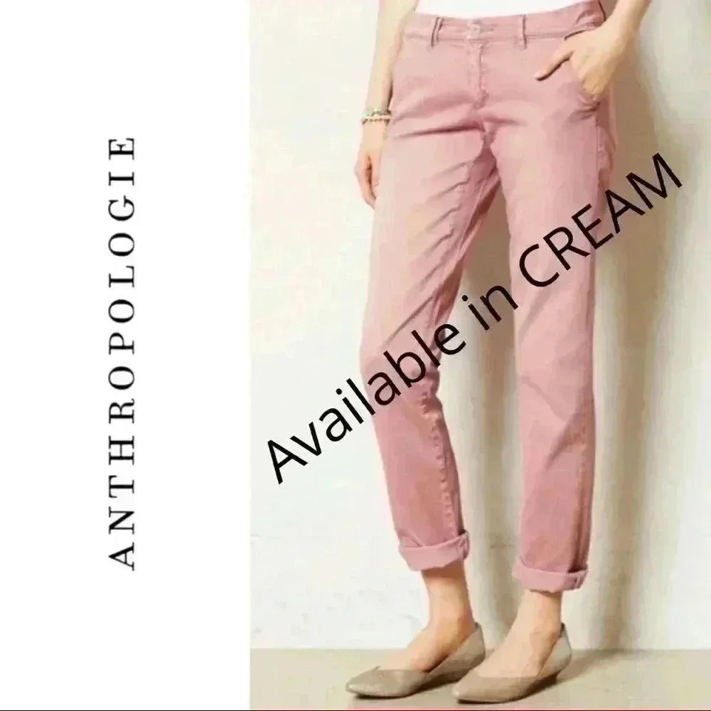 Anthropologie Chino’s Pilcro and the Letterpress Cream Pants Size 30